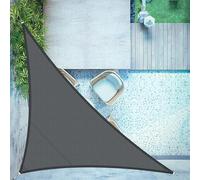 LOVE STORY Vela ombreggiante Triangolare 5x5x7m Impermeabile Tenda a Vela Antracite Tenda da sole per esterno,PES Poliéster Protezione UV al 95% per Esterno,Giardino,Terrazzo,Balcone,Patio