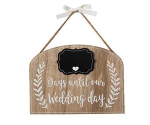 LOVE STORY Wedding Countdown Days Until Our Wedding Countdown Countdown - Targa con Gesso