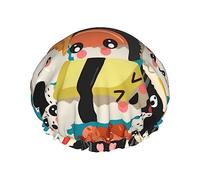 Love Sushi Pattern Cuffia da a e Cuffia da Bagno per Donna,Cuffie da a Reversibili Oversize Impermeabili Grandi Progettate per Tutte Le Lunghezze di Capelli,Cuffia Elastica Riutilizzabile