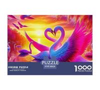 Love Swan Puzzle 1000 Pezzi Love Swan Per Adulti E Ragazzi Impegnativo E Difficile Giochi Rilassamento E Intelligence,Idea Regalo 38x26cm/1000pcs