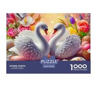 Love Swan Puzzle 1000 Pezzi Per Adulti E Bambini Da 14 Anni E Più Impegnativo E Difficile Giochi Rilassamento,Regalo Per Amore E Amico 70x50cm/1000pcs