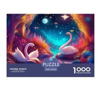 Love Swan Puzzle 1000 Pezzi Per Adulti E Bambini Da 14 Anni E Più Impegnativo E Difficile Giochi Rilassamento E Intelligence,Regalo Per Amore E Amico 70x50cm/1000pcs