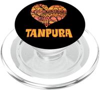 Love Tanpura - Strumento a corda indiano con motivo mandala arancione PopSockets PopGrip per MagSafe