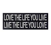 Love The Life Live The Life Termoadesiva Cucibile Ricamata Toppa