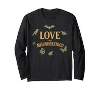 Love The Misunderstood Bat Raven Cat Snake Spider Moth Frog Maglia a Manica