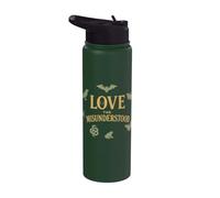 Love The Misunderstood Bat Raven Cat Snake Spider Moth Frog Stainless Steel Insulated Water Bottle