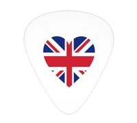Love The United Kingdom Flag Plettri per chitarra Plettri per chitarra basso 12 pezzi
