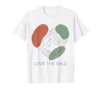 Love The Wild - Cuore topografico Boho - Wanderlust Nature Maglietta