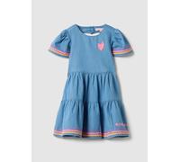 LOVE THERAPY, Abito In Puro Cotone Denim Azzurro Da Bambina Regular Fit Con Volant, Azzurro, Taglia: 5-6