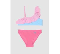 LOVE THERAPY, Bikini Rosa In Tessuto Elasticizzato Con Volant, Bambina, Rosa, Taglia: 7-8