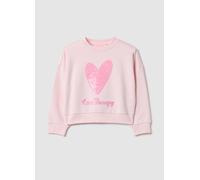 LOVE THERAPY, Felpa In Misto Cotone Rosa Regular Fit Con Cuore Per Bambina, Rosa, Taglia: 4-5