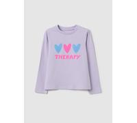 LOVE THERAPY, T-shirt Da Bambina In Cotone Elasticizzato Viola Regular Fit, Viola, Taglia: 9-10
