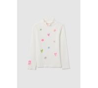 LOVE THERAPY, T-shirt Da Bambina In Misto Cotone Elasticizzato Bianca Regular Fit, Bianco, Taglia: 3-4