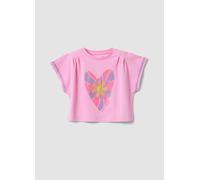 LOVE THERAPY, T-shirt Rosa In Cotone Elasticizzato A Maniche Corte Over Fit, Bambina, Rosa, Taglia: 6-7