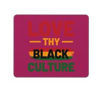Love Thy Black Culture Juneteenth Mouse Pad Bordi Cuciti Tappetino Scrivania Comodo Tappetino per Mouse per Computer Lavoro Ufficio 25X30Cm
