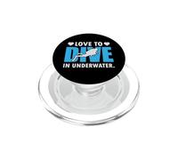 Love To Dive In Underwater Funny Scuba Diver Diving PopSockets PopGrip per MagSafe