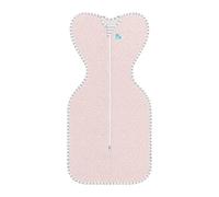 Love To Dream Swaddle Up Bamboo, neonato 2,2-3,8 kg, vestibilità aderente a pois rosa, favorisce un buon sonno, 1,0 Tog (20-24°C), lavabile in lavatrice e con doppia cerniera