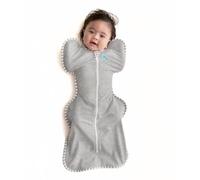 Love To Dream Swaddle Up, neonato 2,2-3,8 kg - Grigio, vestibilità aderente, supporta una sana routine del sonno, 1,0 Tog - 20-24 °C, cotone lavabile in lavatrice e doppia cerniera