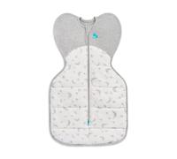 Love To Dream Swaddle Up, Small 3,5-8 kg, Bianco, Vestibilità aderente per un buon sonno, 3,5 Tog (14-16°C), Lavabile in lavatrice e con doppia cerniera