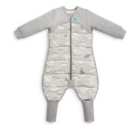 Love To Dream Tutina da notte extra calda, 12-24 mesi, grigio, 3,5 Tog (sotto i 16°C), manica lunga, trapunta incorporata, pile di cotone lavabile in lavatrice, 2 cerniere