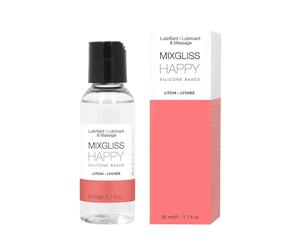 Love to Love Mixgliss 50 ml - Lubrificante intimo 2-in-1 e olio da massaggio al silicone, dermatologicamente testato,alternativa al lubrificante a base d’acqua, lubrificante intimo per coppie - Litchi