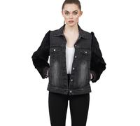 Love Token Murray Originale Vero Coniglio Pelo Maniche Jeans Cappotto Giacca -