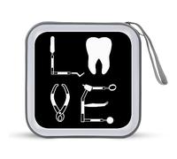 Love Tooth Dentista Strumenti Dentali Divertente CD Holder 40 Capacità DVD Caso Disco Protettivo Storage Organizer Bag per Auto Casa Viaggio