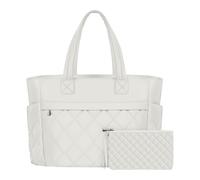 LOVE TOTE BAG - Borsa a tracolla per laptop di grande capacità, organizer leggero multi-compartimento, borsa da ufficio durevole elegante | Scuola di business di viaggio quotidiana, bianco, Se référer