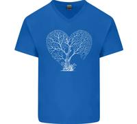 Love Tree Heart Arborista Ecologia Ambiente Maglietta In Cotone A V Per Uomo