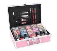 LOVE URBAN BEAUTY Beauty Case Make Up Vegan Hot Pink 82 Pezzi - Set Trucchi per Ragazze e Donne con Ombretti, Blush, Rossetti e Prodotti per Unghie, Kit da Viaggio Divertente e Pratico