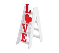 Love Valentines Day Ladder - Holiday Decorative Display Stand, Romantic Decoration Ladder, Multi Tier Valentine Home Decoration Accessory, Festive Ladders Display Design for Desktop Bedside Bedroom Li