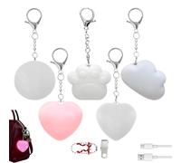 Love Wallet Tote Bag Touch Sensing Light, Heart-Shaped Purse Lights for Inside Purse, Automatic Sensor Rechargeable Gifts for Her (F * 5)