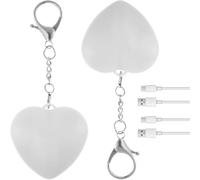 Love Wallet Tote Bag Touch Sensing Light, luce ricaricabile a forma di cuore, lampada da borsetta a LED con sensore touch, per donne, mini bagliore per borsa interna (2 pezzi, bianco)