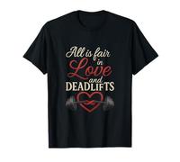 Love & Weights - Bilanciere a Forma di Cuore con stacco da Terra Maglietta