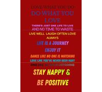 LOVE WHAT YOU DO: STAY HAPPY & BE POSITIVE