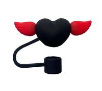 Love Wings - Coperture per cannuccia per Stanley 30/40 bicchieri riutilizzabili, coperchi in silicone, simpatiche cannucce per bevande, simpatiche decorazioni carine per bicchieri