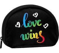 Love Wins Pride Gay Pride Lesbian Lgbt Women And Girls Cute Fashion Coin Purse Wallet Bag Change Pouch Key Holder