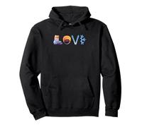 Love Winter icone sci e snowboard Felpa con Cappuccio