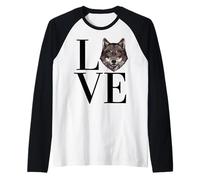 Love Wolf Festa di Compleanno Ragazze Ragazzi 12 Anni Che Amano i Lupi Maglia con Maniche Raglan