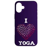 Love Yoga Cuore Rosa Posizione Sport Meditation Ohm Custodia per iPhone 16 Plus