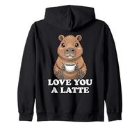 Love You A Latte Felpa con Cappuccio