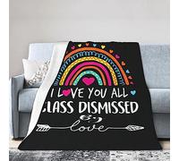 Love You All Class Dismissed Last Day of School Coperta di flanella Coperta in micropile ultra morbida Aria condizionata calda Biancheria da letto leggera per divano Divano per tutte le stagioni