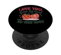 Love You From My Head To-Ma-Toes Pomodoro Pun PopSockets PopGrip Adesivo