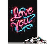 Love You Neon Puzzle Impossibili 1000 Pezzi Decorazione Per La Casa. Giochi Rilassamento E Intelligence Per Adulti E Bambini Da 12 Anni 1000pcs (38x26cm)