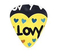 Love You With All My Heartguitar Plettri Set di 12 pezzi, 3 spessori per chitarra acustica, basso, chitarra elettrica e molto altro ancora.