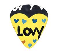 Love You With All My Heartguitar Plettro Set da 12 pezzi, 3 spessori con custodia per basso, chitarra elettrica e altro ancora.