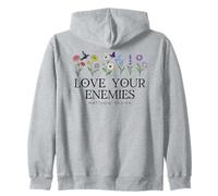 Love Your Enemies Christian Bible Verse Matthew 5:43 5 44 Felpa con Cappuccio