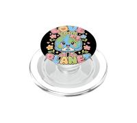 Love Your Planet Carino Terra Carattere Grafica Sorridente Globe PopSockets PopGrip per MagSafe
