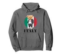 Love Yourself Cool Illustration Teddy Bear with Italy Flag Felpa con Cappuccio