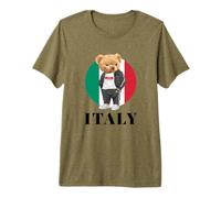 Love Yourself Cool Illustration Teddy Bear with Italy Flag Maglietta Premium